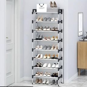 Стелаж для зберігання взуття 8 полиць Shoe rack XL-855 Чорна