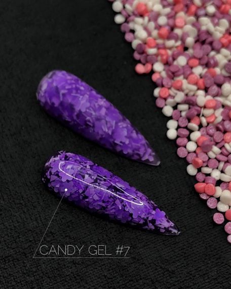 Гель для дизайну нігтів Crooz Candy Gel 07 (фіолетовий) 5мл | Зображення 3