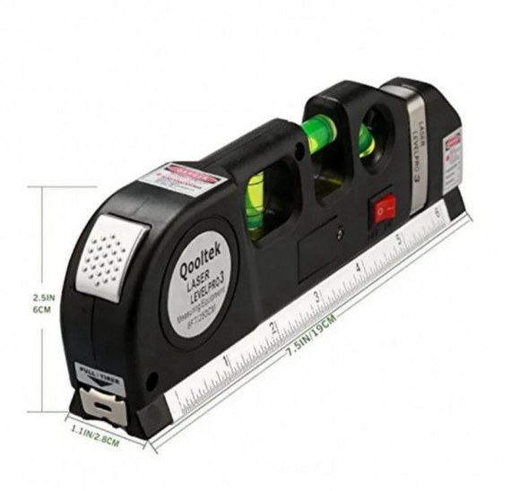 Лазерный уровень со встроенной рулеткой FIXIT Laser Level Pro 3 4в1 рулетка линейка | Зображення 2