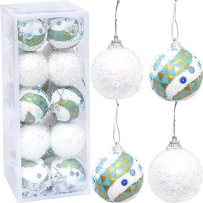 Набір ялинкових іграшок "Кулі" 2023-160 (116515) в наборі 20 шт по 5 см