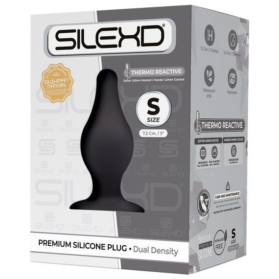 Анальна пробка SilexD (Model 2 size S) двошаровий, силікон+Silexpan, діаметр 3,4 см | Зображення 1