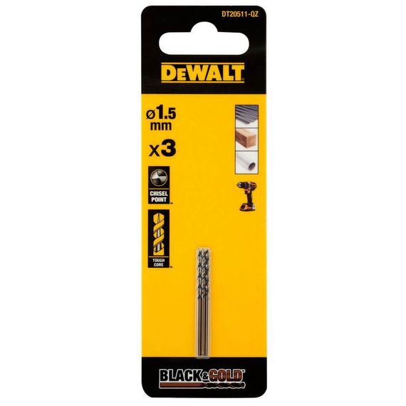 Свердло по металу 1,5мм Black & Gold DeWALT DT20511