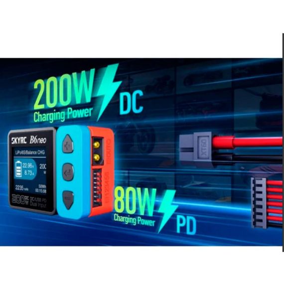 Зарядний пристрій SkyRC B6neo 200W/80W універсальний зарядний пристрій для радіокерованих моделей FPV дронів | Зображення 5