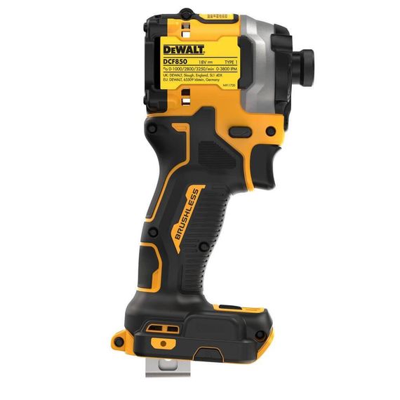 Шуруповерт ударный аккумуляторный бесщёточный 206Нм DeWALT DCF850NT | Зображення 2