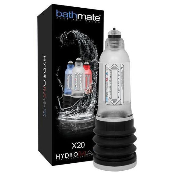 Гідропомпа Bathmate Hydromax 5 Clear (X20), для члена довжиною від 7,5 до 12,5 см, діаметр до 4,5 см Sex Aura | Зображення 1