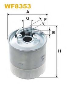 Фільтр палив. WF8353PP8417 (вир-во WIX-FILTERS) WIX FILTERS WF8353 на MERCEDES-BENZ SPRINTER 3,5-t автобус (906)