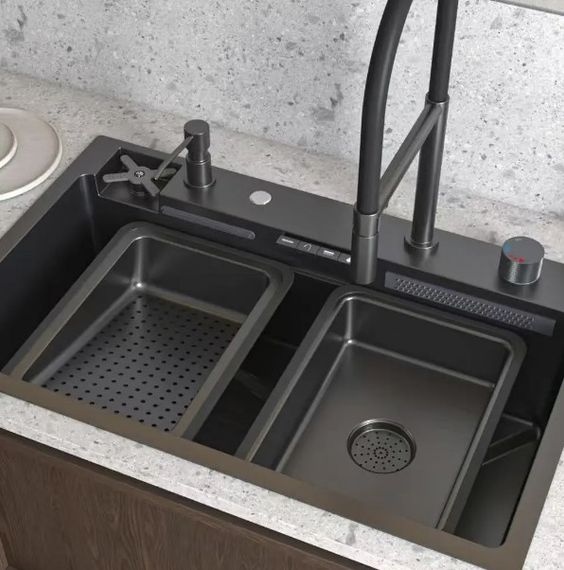 Кухонна мийка Gappo GS7547-19 + змішувач + сифон + коландер + дозатор + омивач склянок | Зображення 8