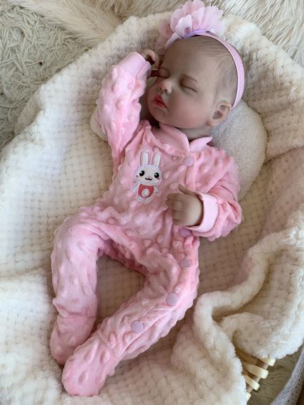 Силиконовая Коллекционная Новорождённая Кукла Реборн Младенец Анатомическая Девочка Пупс Энни ( Виниловая Кукла ) Reborn 50 см | Зображення 5