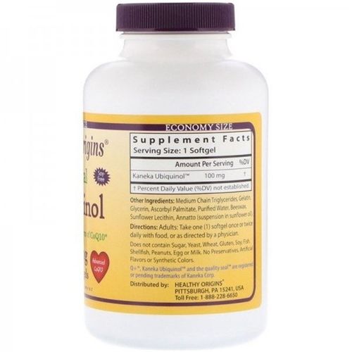 Коензим Healthy Origins Ubiquinol 100 mg 150 Softgels | Зображення 1