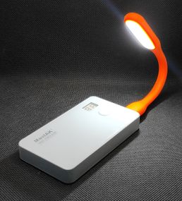 Фонарик USB гибкий Оранжевый