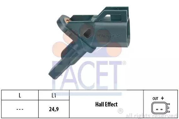 Датчик ABS Ford FOCUS,C-MAX, MONDEO IV 03-передній, FACET (210002) | Зображення 3