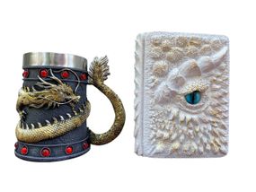 Подарунковий набір Кухоль 3D Танард Gold Rose та Блокнот 3D «Око Крижаного Хранителя»