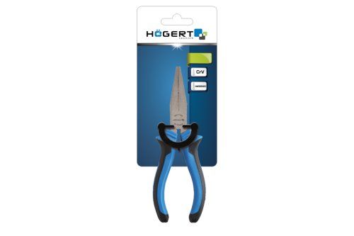 Плоскогубці подовжені прямі, CrV, 160, HT1P026 уп 1 шт Hoegert | Зображення 1