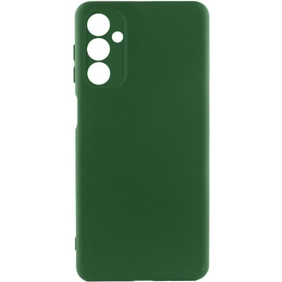 Чехол TPU GETMAN Liquid Silk Full Camera для Samsung Galaxy A24 4G Зеленый / Dark green