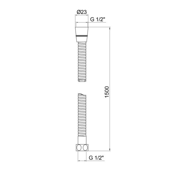 Шланг Lidz Niagara 03 1,5 м LDNIA03CRM35452 Chrome | Зображення 1