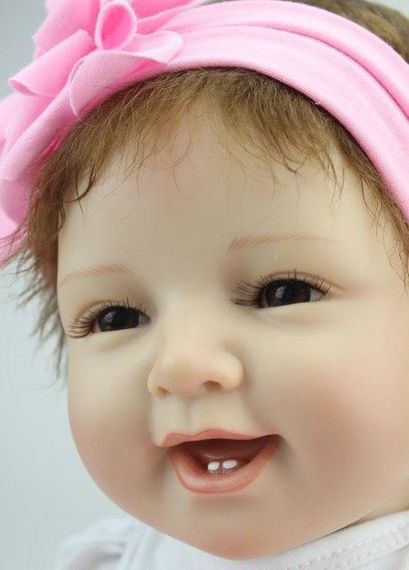 Силиконовая Коллекционная Кукла Реборн Reborn Девочка Кэри ( Виниловая Кукла ) Высота 55 См | Зображення 5