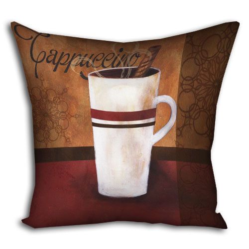 Подушка габардинова з принтом Cappuccino 30x30 (3P_PW027)