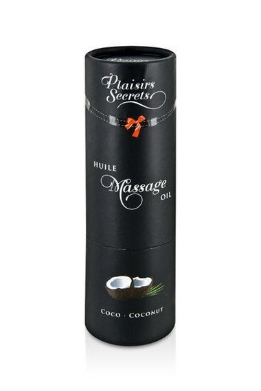 Масажна олія Plaisirs Secrets (59 мл) з афродизіаками, їстівна, подарункова упаковка, Coconut | Зображення 2