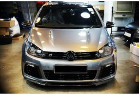 Передня Lip накладка DPT V-1 (чорний глянець) для Volkswagen Golf 6 2008-2014 рр