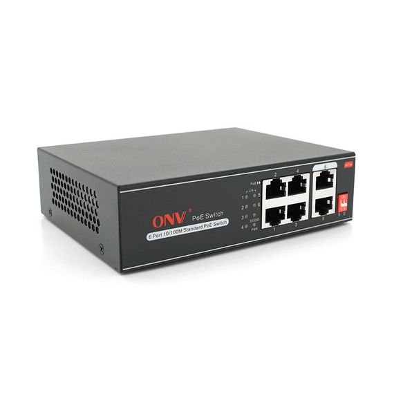 4х портовий PoE комутатор з автоперезапуском ONV-H1064PLD, 4хРоЕ 100Мбіт + 2хUplink 100Мбіт до 250м, IEEE802.3af/at, загальна