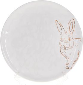Тарілки в наборі 4 шт Bunny White - Gold 21х21х2см ceramic