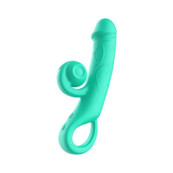 Вібратор-кролик Sweet Em Snabbit бірюзовий, 20 × 3,8 см Sex Aura | Зображення 1