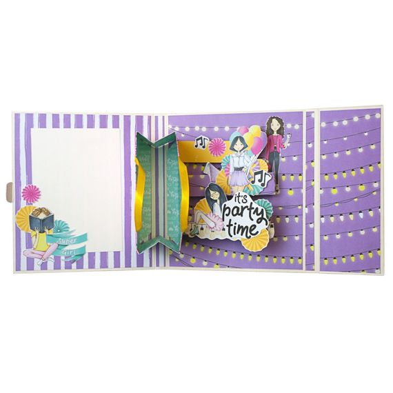 Набір для створення pop-up листівки "Party Girl" FDGCK-052, 14 x 16 см | Зображення 1