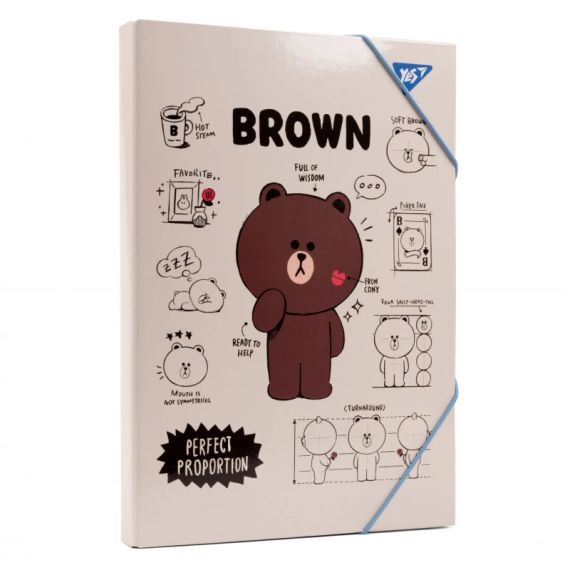 Папка для праці на гумці Line friends YES 500232 Різнокольоровий shop (5056574419293)