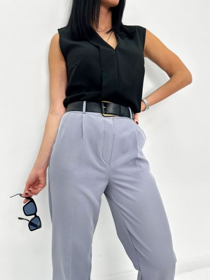 Жіночі класичні укорочені штани зі стрілками внизу звужені розмір 44 колір сірий  GF1704 | Зображення 1