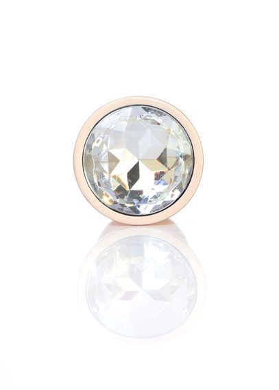 Анальна пробка B-Series Plug Jewellery Pearl Gold, металева, прозора, S | Зображення 7