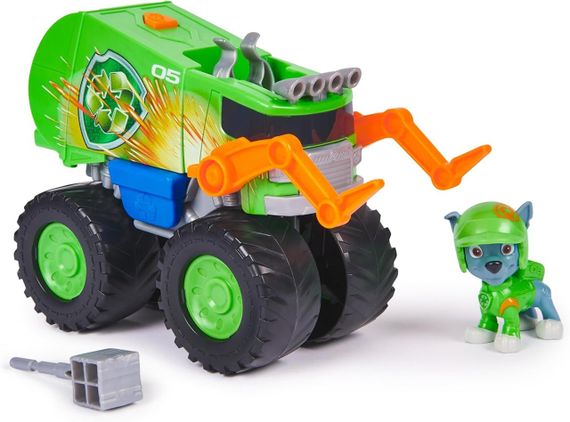 Paw Patrol Rescue Wheels Спасательный мусоровоз с водителем Рокки серии Мега колеса Щенячий патруль Оригинал | Зображення 2