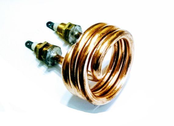 Тэн медный 2500w D 9 штуцер м 16 водяной дистилляторный