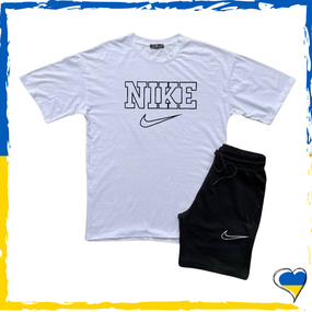 Комплект шорти Nike + футболка Nike біла. S M L XL XXL