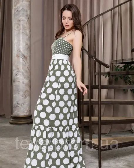 Плаття для жінок колір хакі FI_000738 | Зображення 1