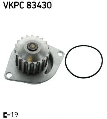 Водяной насос CITROËN C4, PEUGEOT 208, SKF (VKPC83430) | Зображення 1