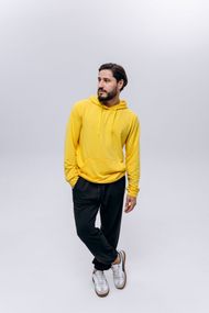 Худи чоловіче (unisex) жовте двохнитка
