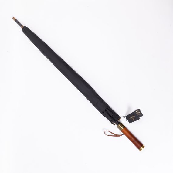 Класична парасолька-тростина напівавтомат з поліестеру 8 спиць діаметр 124 см Чорна HP-23-6B | Зображення 3