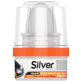Крем блиск Silver Premium для взуття з аплікатором чорний 50 мл