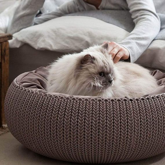 Лежак для животных Curver Cozy Pet Bed 17202851, пластиковый, с подушкой, коричневый | Зображення 7