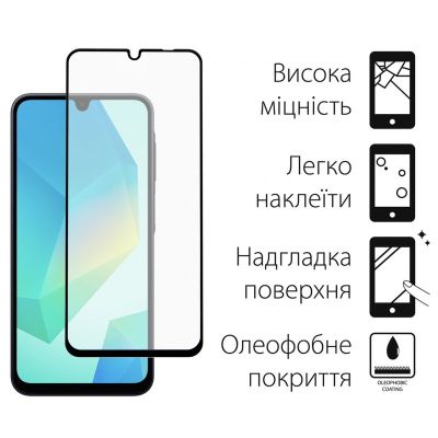 Стекло защитное Dengos Full Glue Samsung Galaxy A16 5G (black) (TGFG-378) | Зображення 1