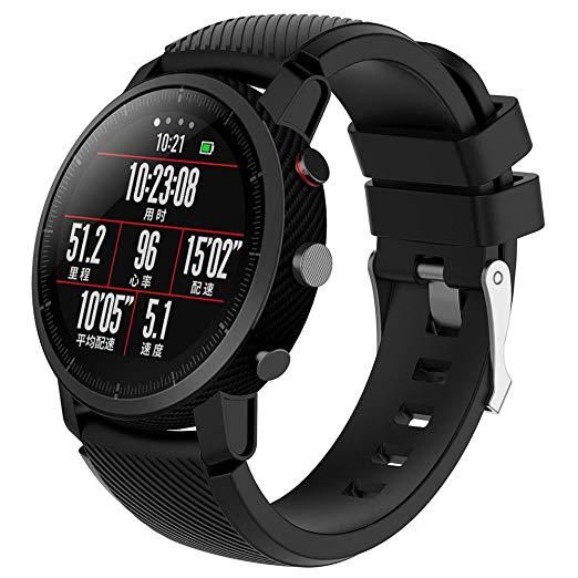 Силиконовый ремешок Primo для часов Xiaomi Huami Amazfit SportWatch 2 / Amazfit Stratos - Black