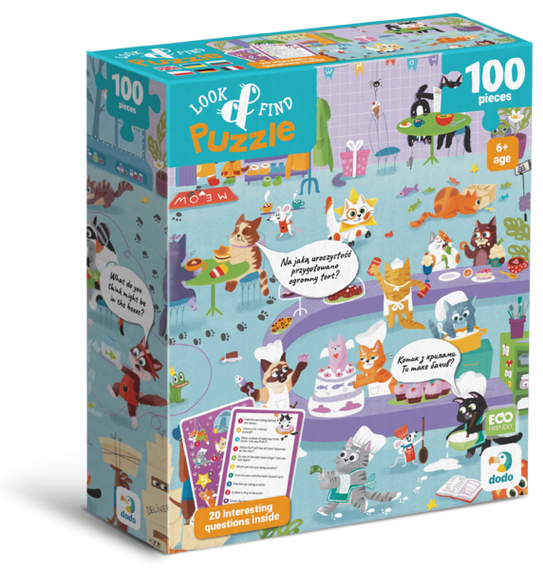 Пазл Dodo Шукай та знаходь Котяче кафе, 100 елементів (300667)
