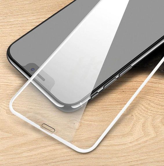 Full Glue захисне скло для iPhone X / XS 5.8" - White
