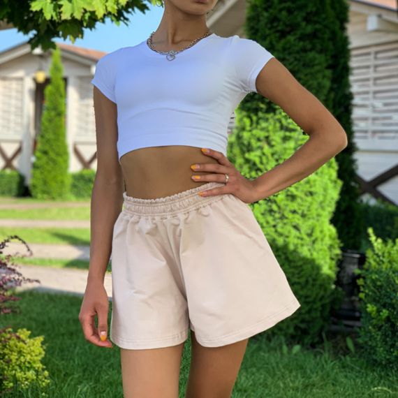 Шорти Baysho кльош довгi Бежевий , XS