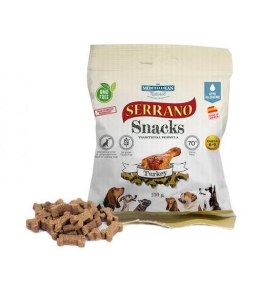 SERRANO Натуральні ласощі для собак 100г, ІНДЕЙКА