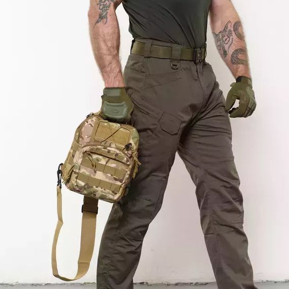 Тактическая сумка-рюкзак через плечо с Cordura 900D, камуфляж, GB-729 трансформер, MOLLE | Зображення 3