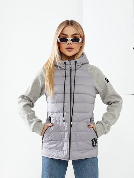 Куртка з трик.рукавом, арт. 1011, колір світло сірий