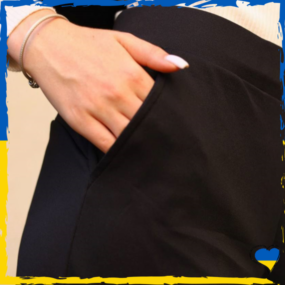 Штани жіночі трикотажні. Штани жіночі чорні. 32, 34, 36, 38, 40 | Зображення 4