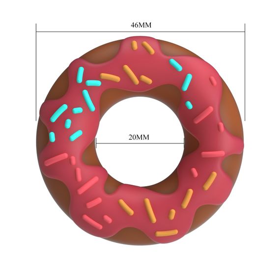 Ерекційне кільце - Pretty Love Berry Super Donut Silicone Cock Ring | Зображення 5