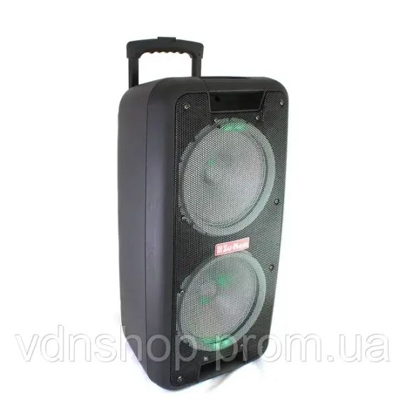 Портативная колонка Su-Kam 1010 + 2 микрофона + BT 12v220v | Зображення 2